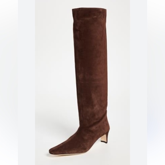 STAUD Wally Boot in Dark brown Suede Leather Mahogany - size 39 - Picture 1 of 8